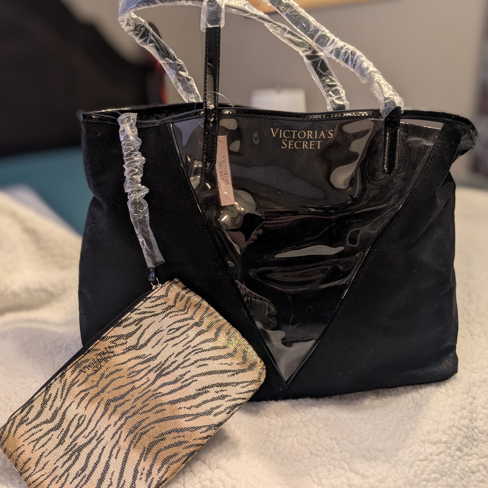Victoria's Secret Black and Gold Women's Bag Set